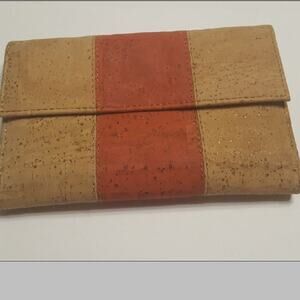 IMITATION CORK TRI-FOLD WALLET 6 ½” x 4 ¼” New, no tags